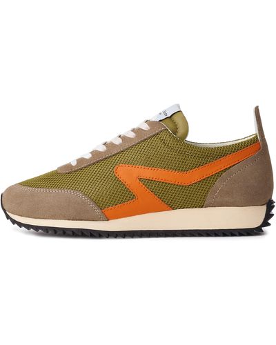 Rag & Bone Retro Runner Leather And Recycled Materials Sneaker - Green