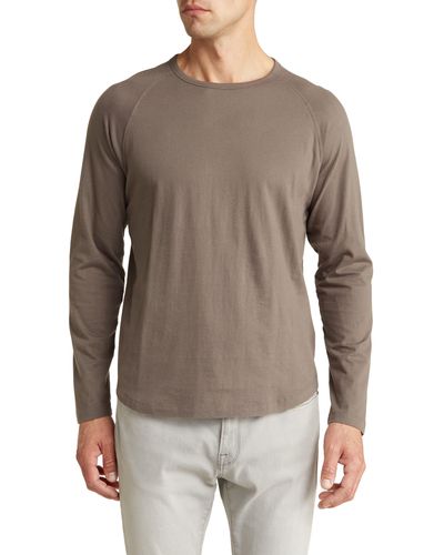 Slate & Stone Washed Raglan Sleeve T-shirt - Brown