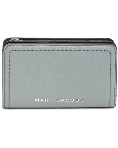 Marc Jacobs Topstitched Compact Zip Wallet in Black | Lyst