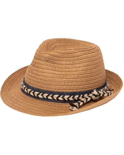 San Diego Hat Braid Trim Fedora Hat - Natural