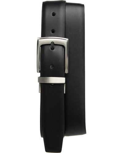 Duchamp Reversible Leather Dress Belt - Black