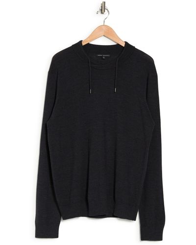 Robert Barakett Harmin Mock Neck Wool Pullover Sweater - Black