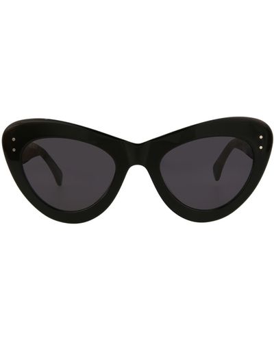 Alaïa 52mm Rounded Cat Eye Sunglasses - Black