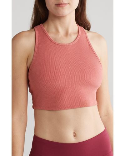 Threads For Thought Kensi Ribbed Sports Bra - Pink