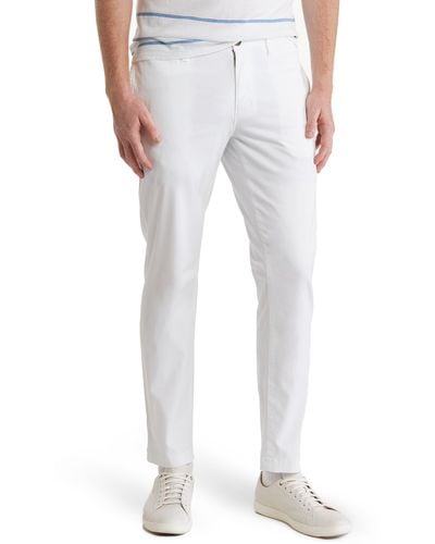 14th & Union The Wallin Stretch Twill Trim Fit Chino Pants - White