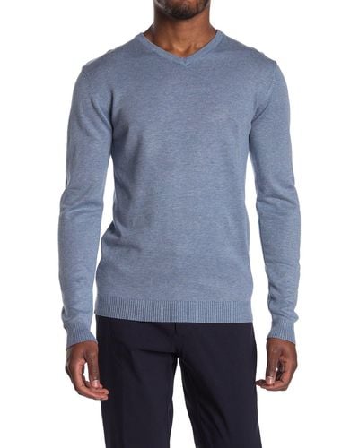 Xray Jeans V-neck Rib Knit Sweater - Gray