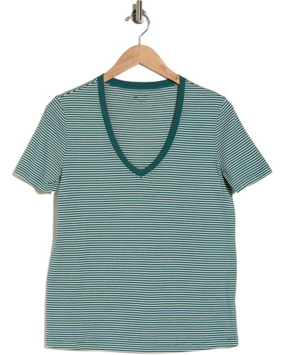 AG Jeans Classic Fit V-neck Cotton T-shirt - Green