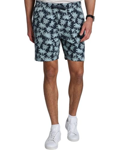Jachs New York Palm Tree Print Pull-on Shorts - Blue