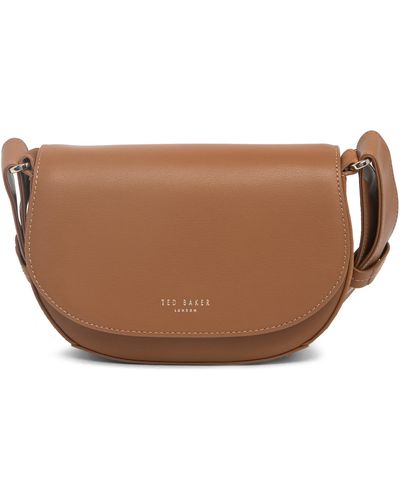 Ted Baker Equenia Leather Crossbody Bag In Brown At Nordstrom Rack