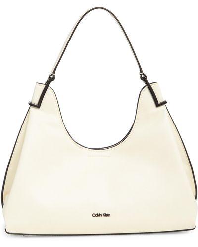 Calvin Klein Falcon Shoulder Bag - Natural