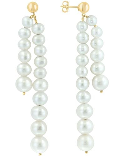 Effy 14k Gold Freshwater Pearl Drop Earrings - White