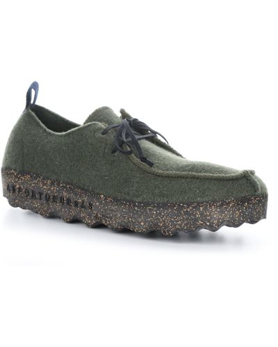 Fly London Chat Moc Toe Derby - Green