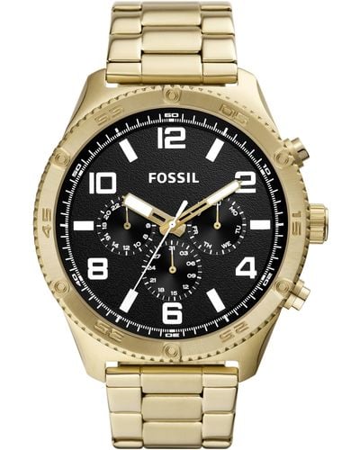Fossil Brox Three-hand Quartz Stainless Steel Bracelet Watch - Metallic