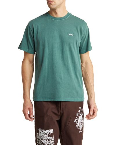 Obey Cotton Logo T-shirt - Green