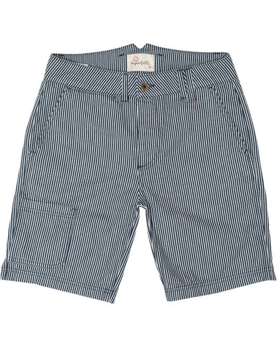 Imperfects Couriour Stripe Shorts - Blue