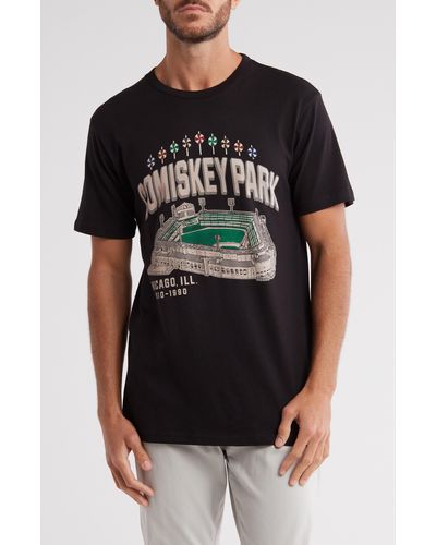 American Needle Comiskey Cotton Graphic T-shirt - Black