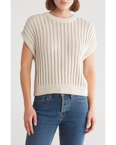 Splendid Camille Knit Sweater Vest - White