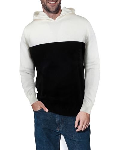 Xray Jeans Colorblock Hooded Sweater - Black