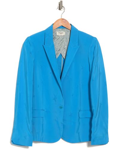 Zadig & Voltaire Deluxe Victor Jacquard Blazer In Bleuet At Nordstrom Rack - Blue