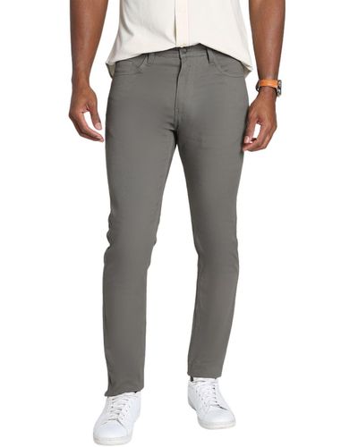 Jachs New York Straight Leg Stretch 5-pocket Pants - Gray