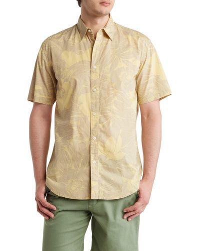 COASTAORO Astor Printed Short Sleeve Shirt - Natural