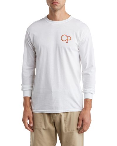 Retrofit Sketchy Waves Cotton Graphic T-shirt - White