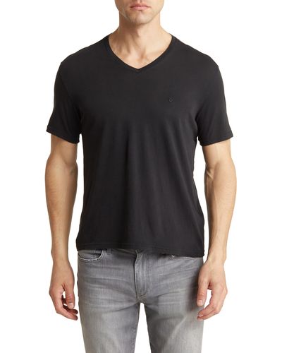 John Varvatos Nash V-neck Cotton T-shirt - Black