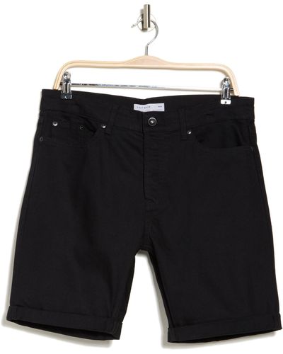 TOPMAN Skinny Denim Shorts - Black