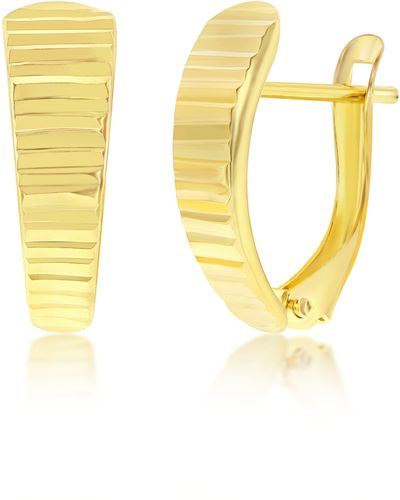 Simona 14k Gold Lined Hoop Earrings - Yellow