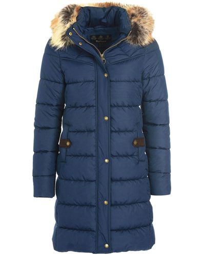 Ladies barbour coat with fur hood top