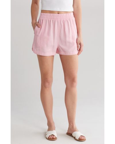 Blu Pepper High Waist Woven Shorts - Pink