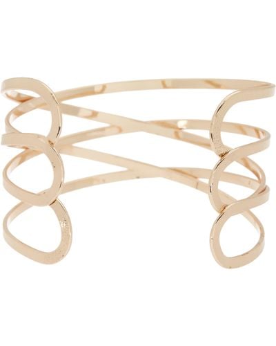 Nordstrom Textured Crisscross Cuff Bracelet - Natural