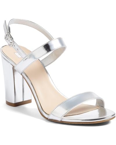 BP. Lula Block Heel Slingback Sandal - White