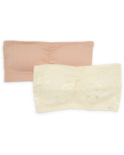 Jessica Simpson 2-pack Seamless Bandeau Bra In Gardenia Rose Dust At Nordstrom Rack - Multicolor