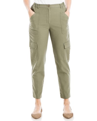 Max Studio Soft Twill Cargo Pants - Green