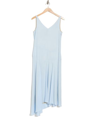 Theory Asymmetric Washed Dress - Blue