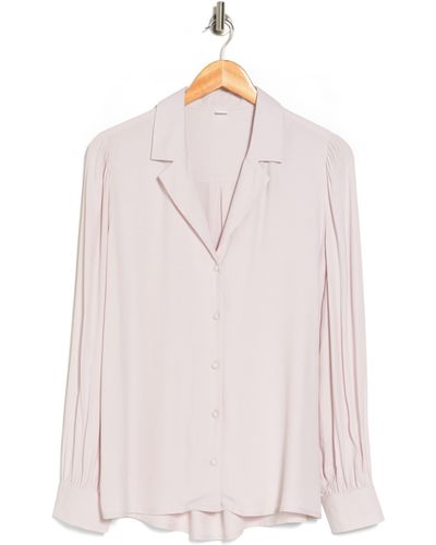 Love By Design Lana Collar Button-up Blouse - Pink