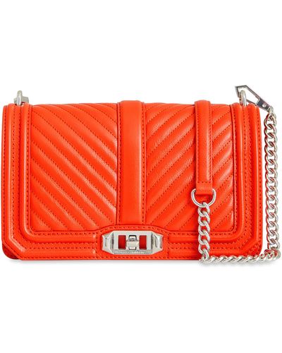 Rebecca Minkoff Love Chevron Quilted Crossbody Bag - Red