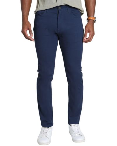 Jachs New York Slim Leg 5-pocket Pants - Blue