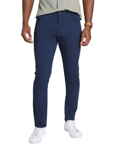 Jachs New York Straight Leg Stretch 5-pocket Pants - Blue