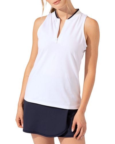 Threads For Thought Tiana Quarter Zip Tank - White