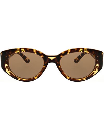 BCBGMAXAZRIA 50mm Midsize Oval Sunglasses - Brown