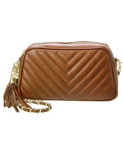 Persaman New York Alice Quilted Crossbody Bag - Brown