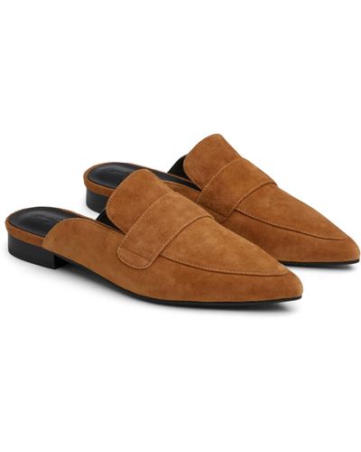 7 For All Mankind Leather Loafer Mule - Brown