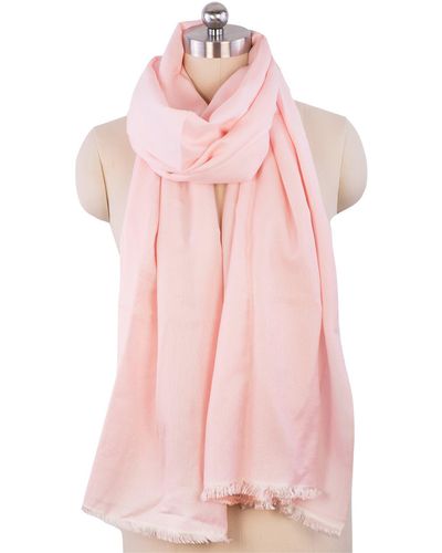 Saachi Cashmere Silk Blend Scarf - Pink