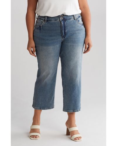Kut From The Kloth Lucy Double Button Wide Leg Jeans - Blue