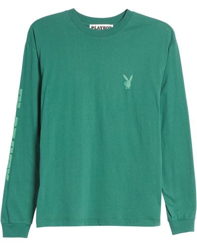 PacSun Playboy Nuance Puffy Logo Crewneck T-shirt In Hunter Green At Nordstrom Rack