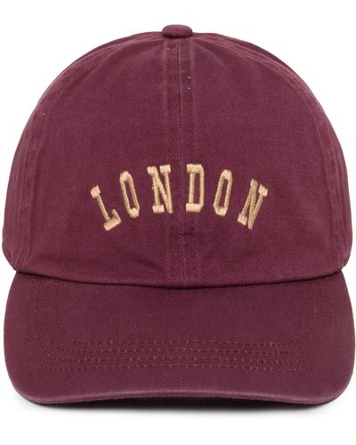 David & Young London Embroidered Cotton Baseball Cap