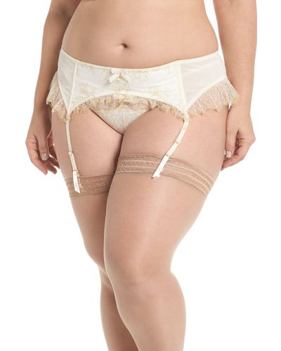 Playful Promises Karine Lace Garter Belt (plus Size) - White