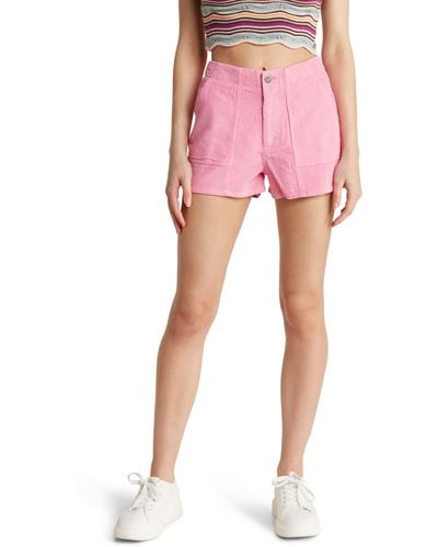 Roxy Sessions Cotton Corduroy Shorts - Pink